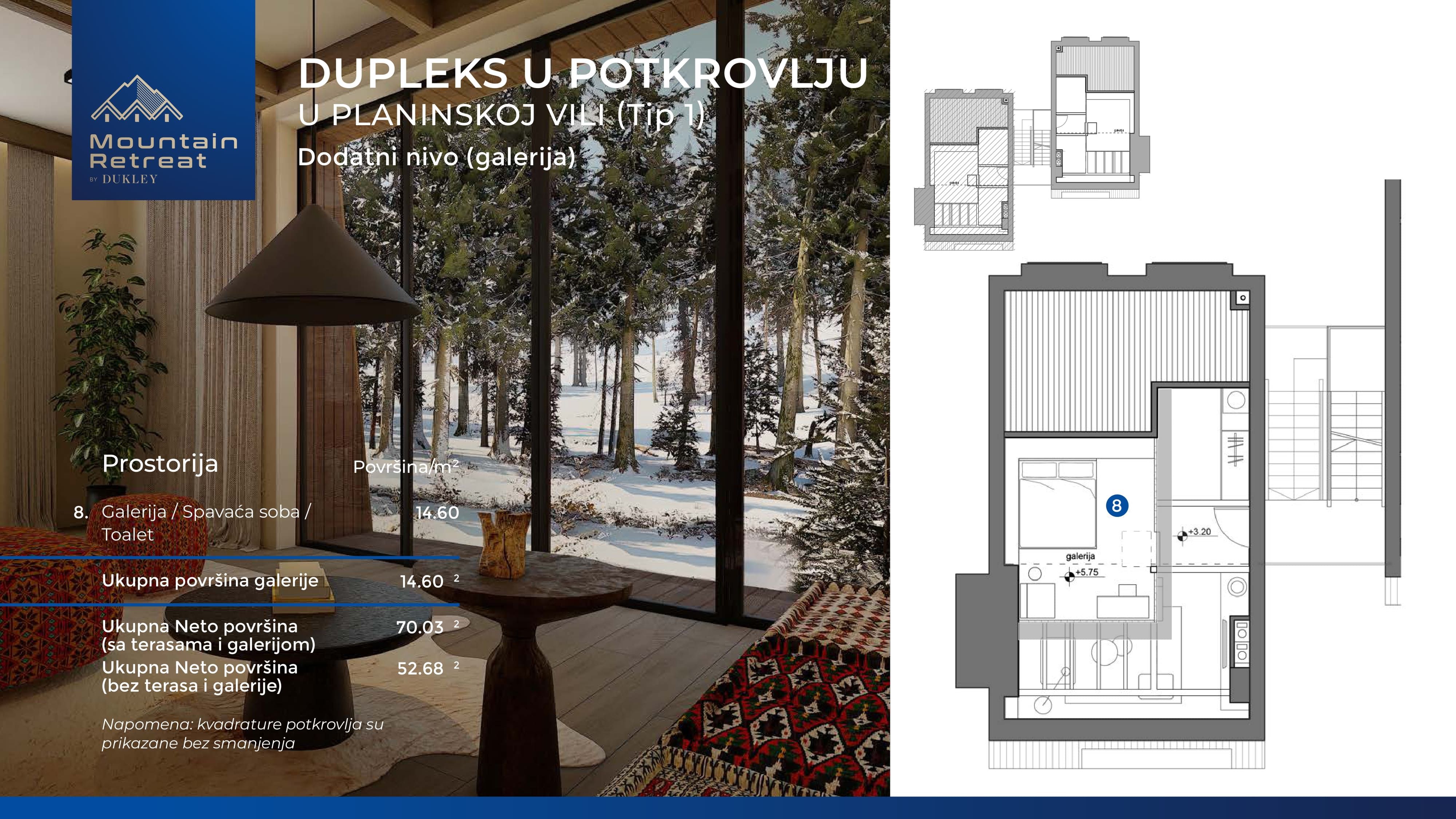 amforaproperty.com/Ekskluzivna prodaja!!Novi projekat na severu Crne Gore (KOLASIN) -10 luksuznih vila sa apartmanima na prodaju. (TIP 1-DUPLEKS APARTMAN U PLANINSKOJ VILI )